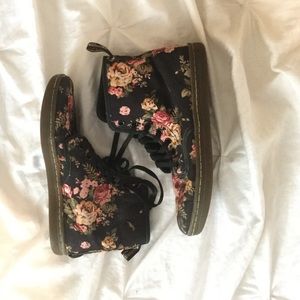 Floral Dr Marten Canvas Boots