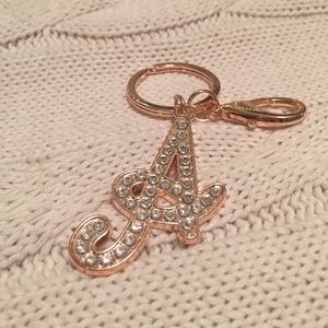 Rose Gold A Keychain