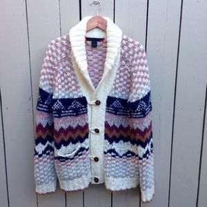 MarcJacobs PinkNavy Checkered Chevron Wool Jacket