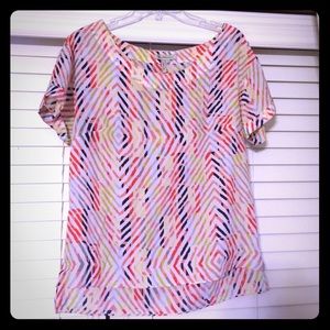 Short Sleeve Silk Top BCBG Generation