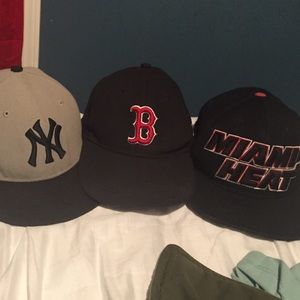 Boston, NY, And Miami hats