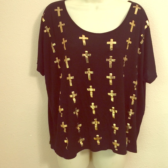 Black cross shirt