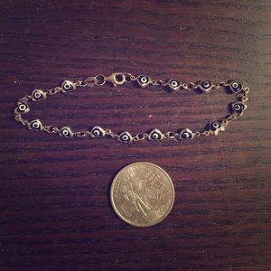 Authentic Sterling silver evil eye bracelet