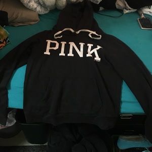 Medium PINK hoodie in black, fits like a small