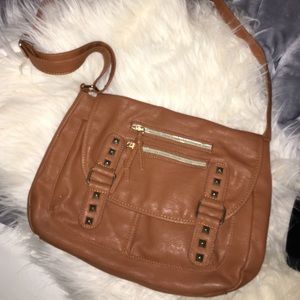 Tan cross body bag