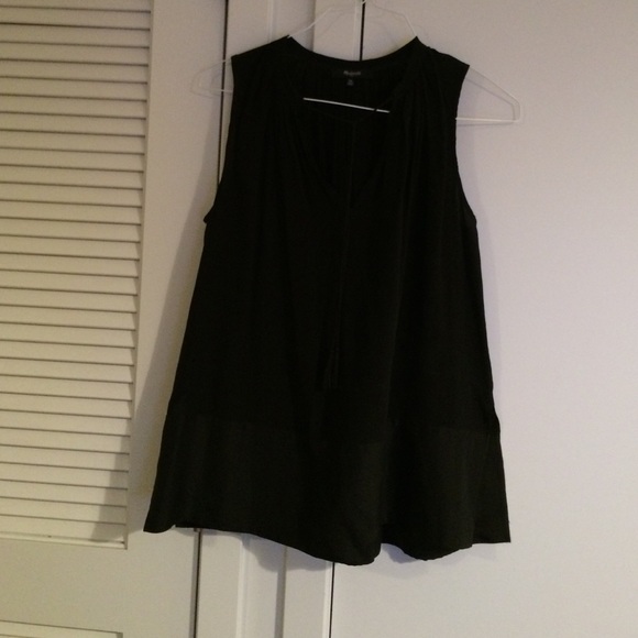 Madewell silk tunic with tassels