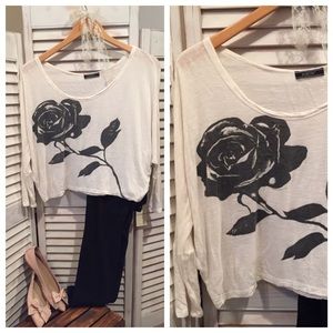 Rose Design Crop Top