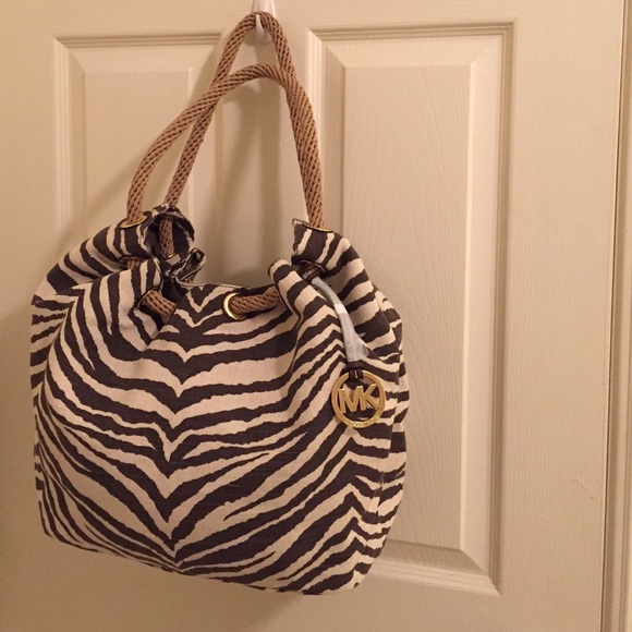 Michael Kors Large Canvas Shoulder Tote - Picture 3 of 4