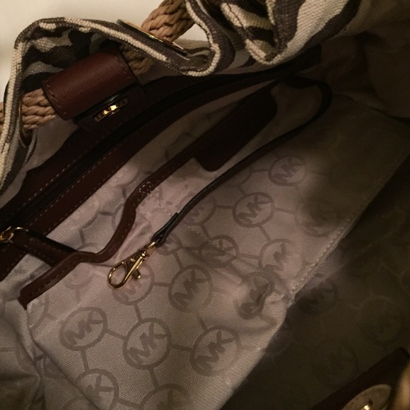 Michael Kors Large Canvas Shoulder Tote - Picture 4 of 4