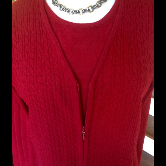 Norton McNaughton Cable Knit Cardigan