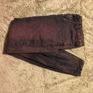 Purple skinny Jean leggings