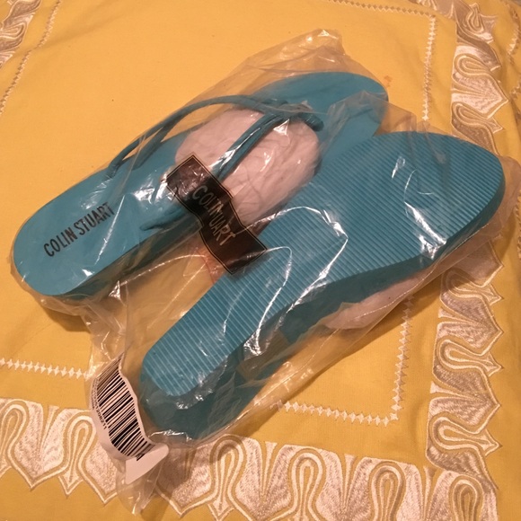 Teal Colin Stuart Wedge Sandal/flip flop size 11