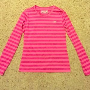 Hot pink and light pink new balance long sleeve