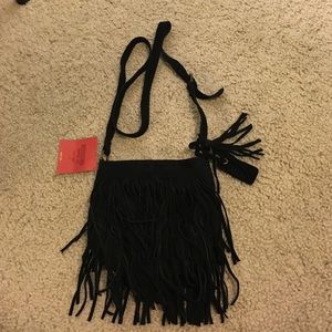 Black fringe purse