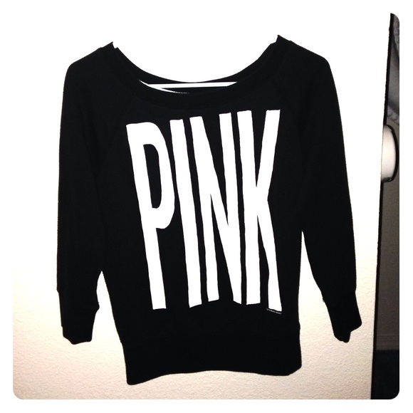 PINK crew neck pullover sweatshirt