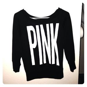 PINK crew neck pullover sweatshirt