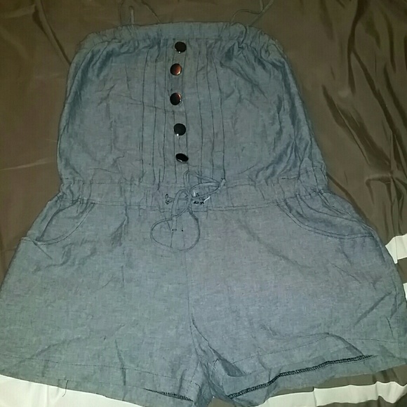 Denim romper