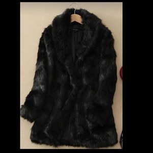 Black fur coat