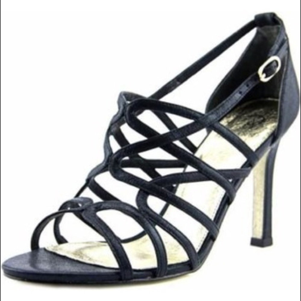 Adrianna Papell Metallic Strappy Heels