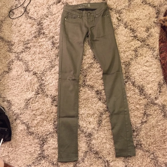 Army green jeans