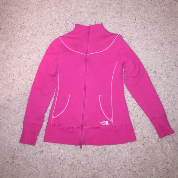 Hot pink North Face jacket no hood. - Picture 1 of 4