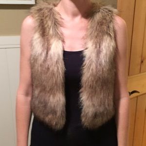 Faux fur vest