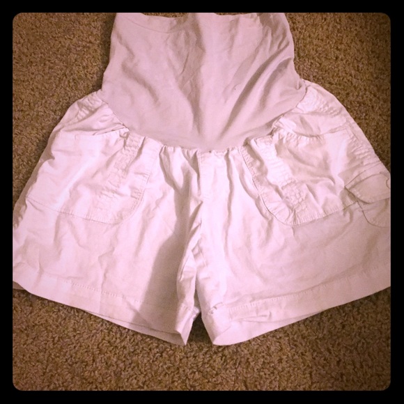 Motherhood maternity white shorts