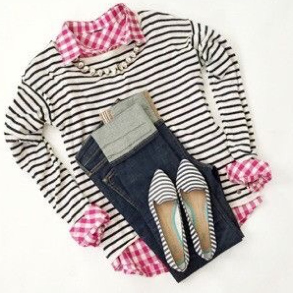 H&M Sweaters - Navy Striped Sweater