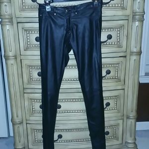 Faux leather pants
