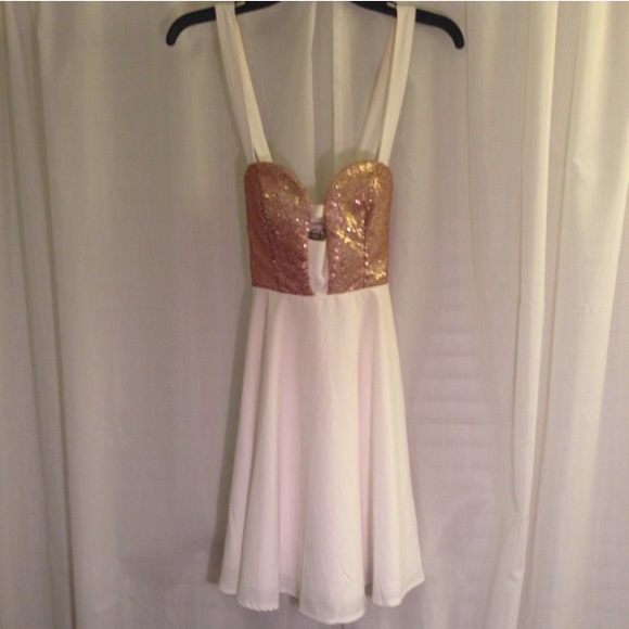 Cream/Gold dress