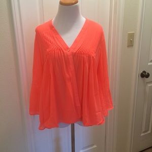 Ark and Co Neon Flutter blouse