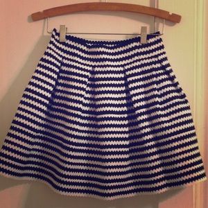 NEVER WORN Express flare striped skirt