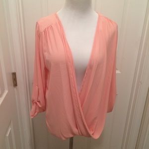 Peach Splice Top