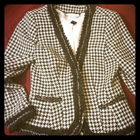 White House Black Market houndstooth jacket