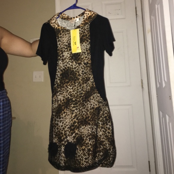 Cheetah Print Black dress - Picture 1 of 1