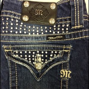 EUC Women's Miss Me boot cut studded jeans