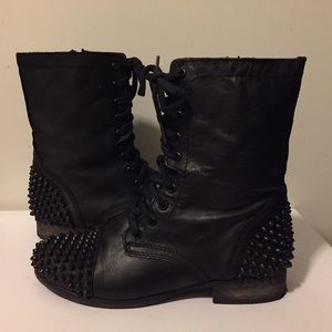 Steve Madden leather combat boots