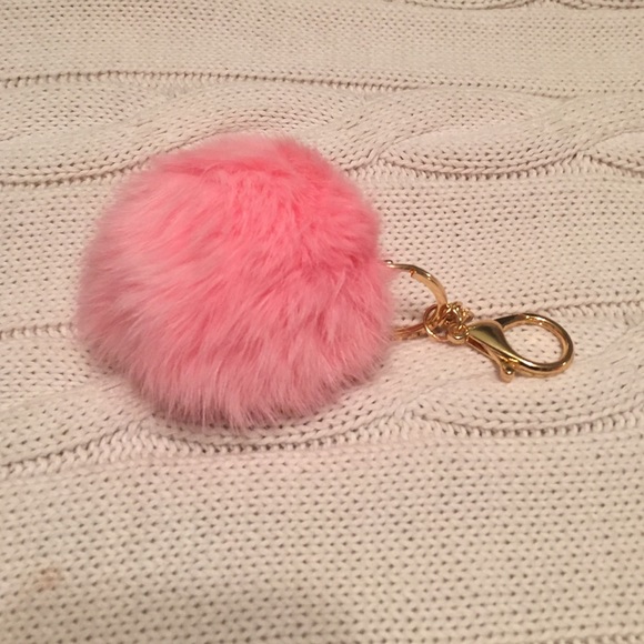 Baby Pink Poof Keychain