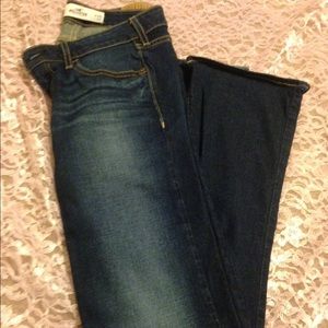 Hollister boot cut dark faded jeans