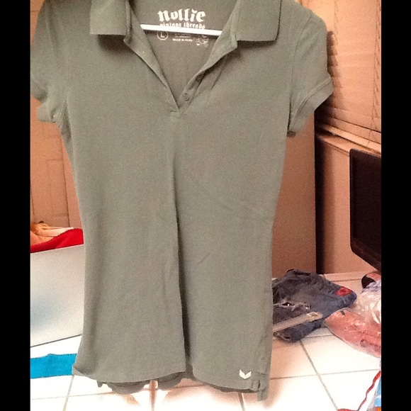 Olive green collared shirt