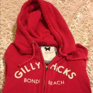 Gilly Hicks pink zip up hoodie