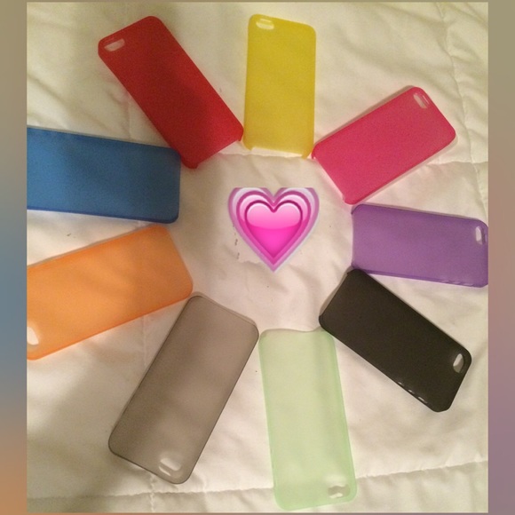 5/5s cases! 10 colors transparent
