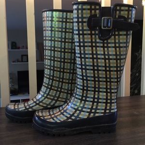 Plaid Sperry Top-Sider Rain Boots💕Final price💕