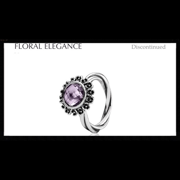 Pandora Amethyst, floral Elegance, Discontinued.