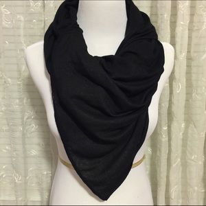 GAP | Long and Wide Black Cotton Scarf