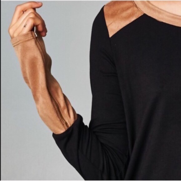 🆕ZOE Zippered Sueded Cuff Tunic Dress - MOCHA - Picture 4 of 4