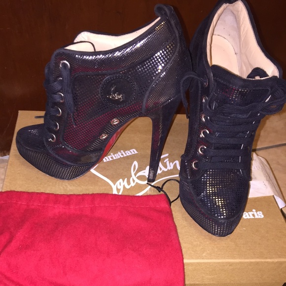 Authentic Christian Louboutin Lace up booties