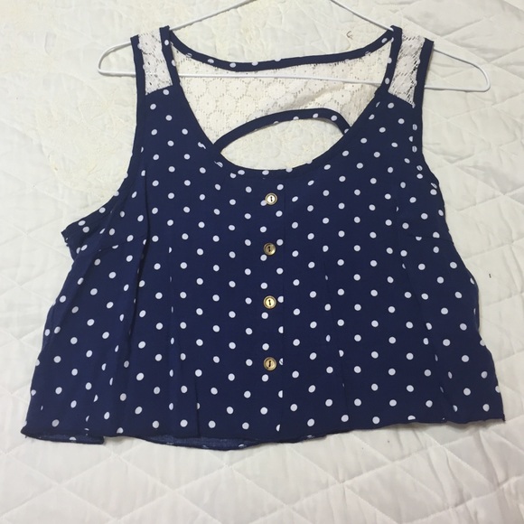Blue crop top