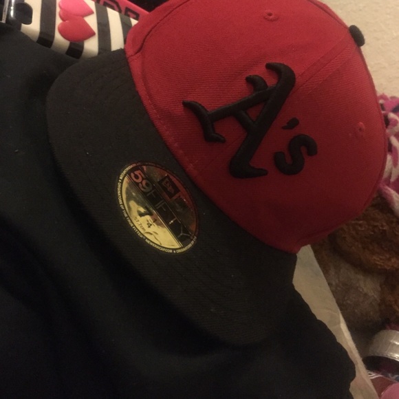 Red A's hat
