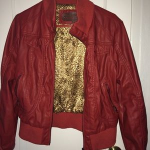 bomber red jacket